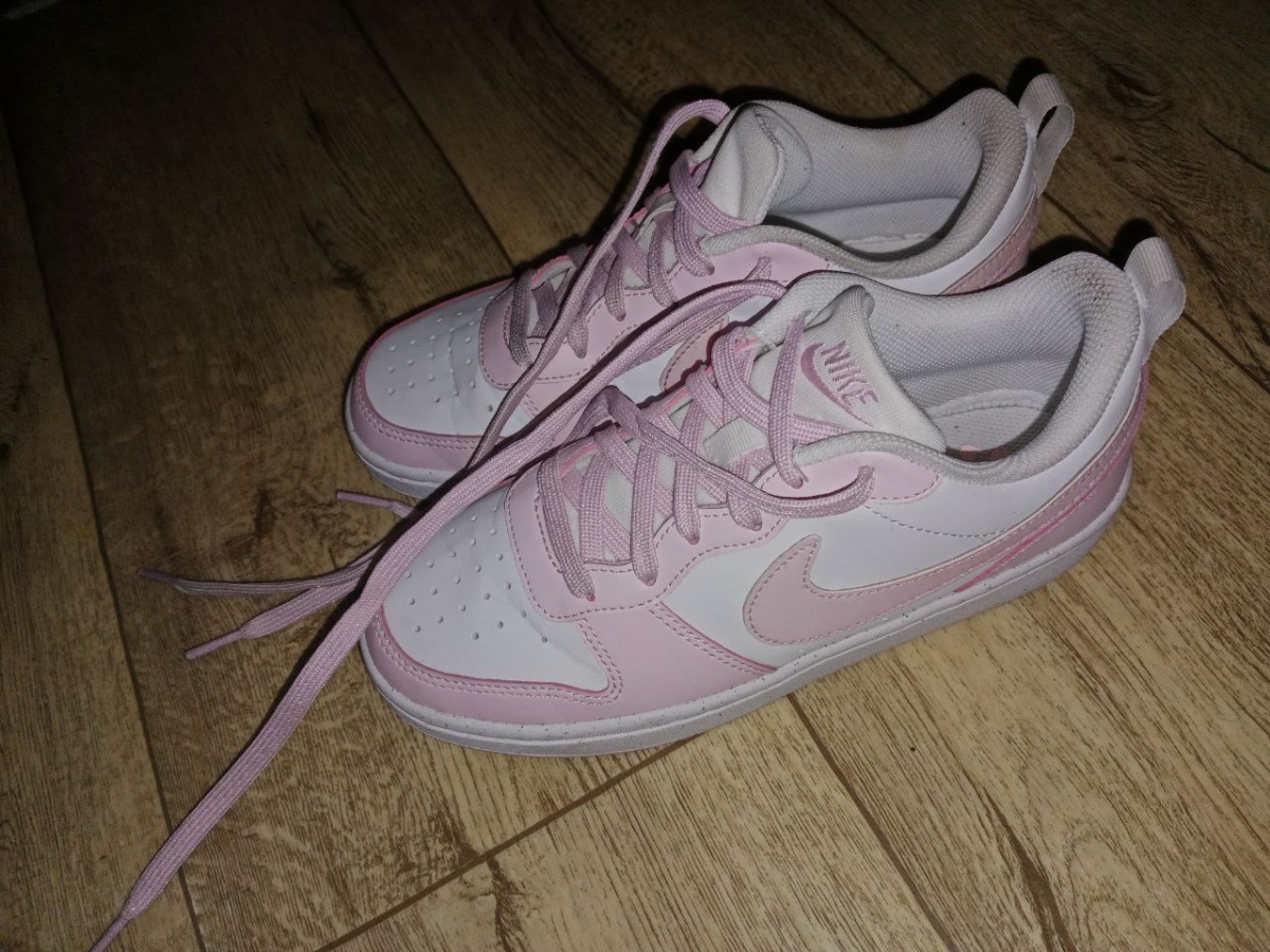 custom review-Nike Court Borough Low противоскользящий устойчивый к истиранию низкий топ детские скейтбординги розовый белый