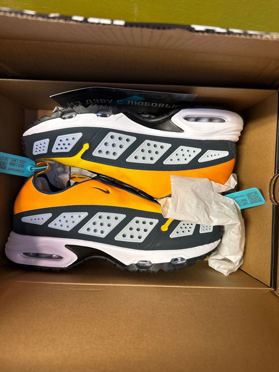 custom review-Nike Air Max Sunder Low Топ Повседневные Беговые Кроссовки Женские Желто-Серые