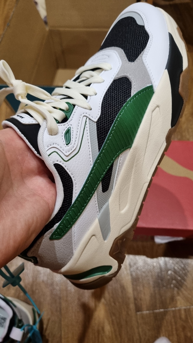 custom review-PUMA Trinity Series Устойчивый к истиранию Низкий Топ Casual Унисекс Черный Зеленый