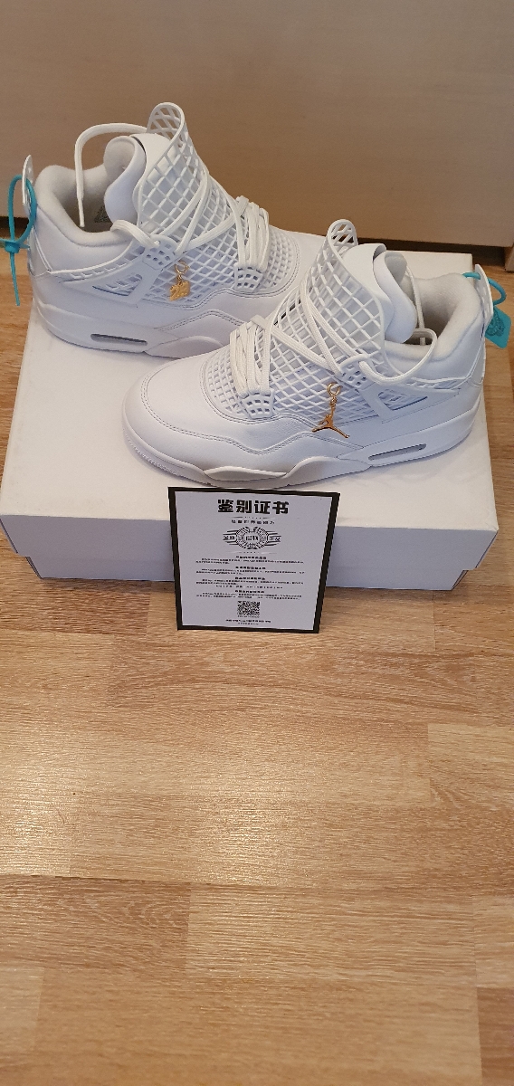 custom review-Jordan Air Джордан 4 'Net' Устойчивый к истиранию MID Топ Винтажные баскетбольные кроссовки Женские Белые