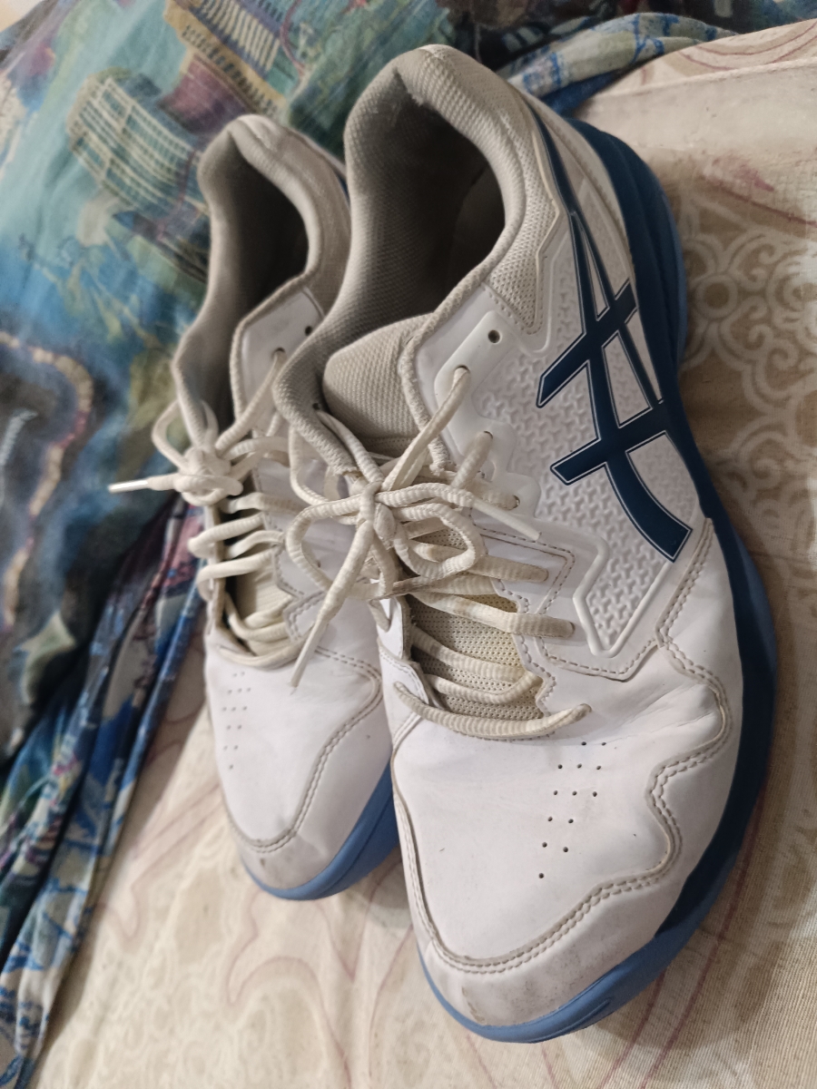 custom review-Asics Gel Dedicate 7 Амортизация Низкий Топ Теннисные Кроссовки Мужские Белый Синий