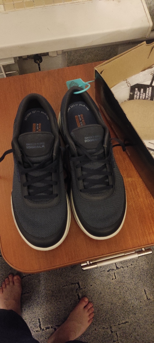 custom review-Skechers Go Walk 5 Устойчивый к истиранию Дышащий Низ Резистентный Низкий Топ Повседневная Беговая Обувь Мужская Морской Синий