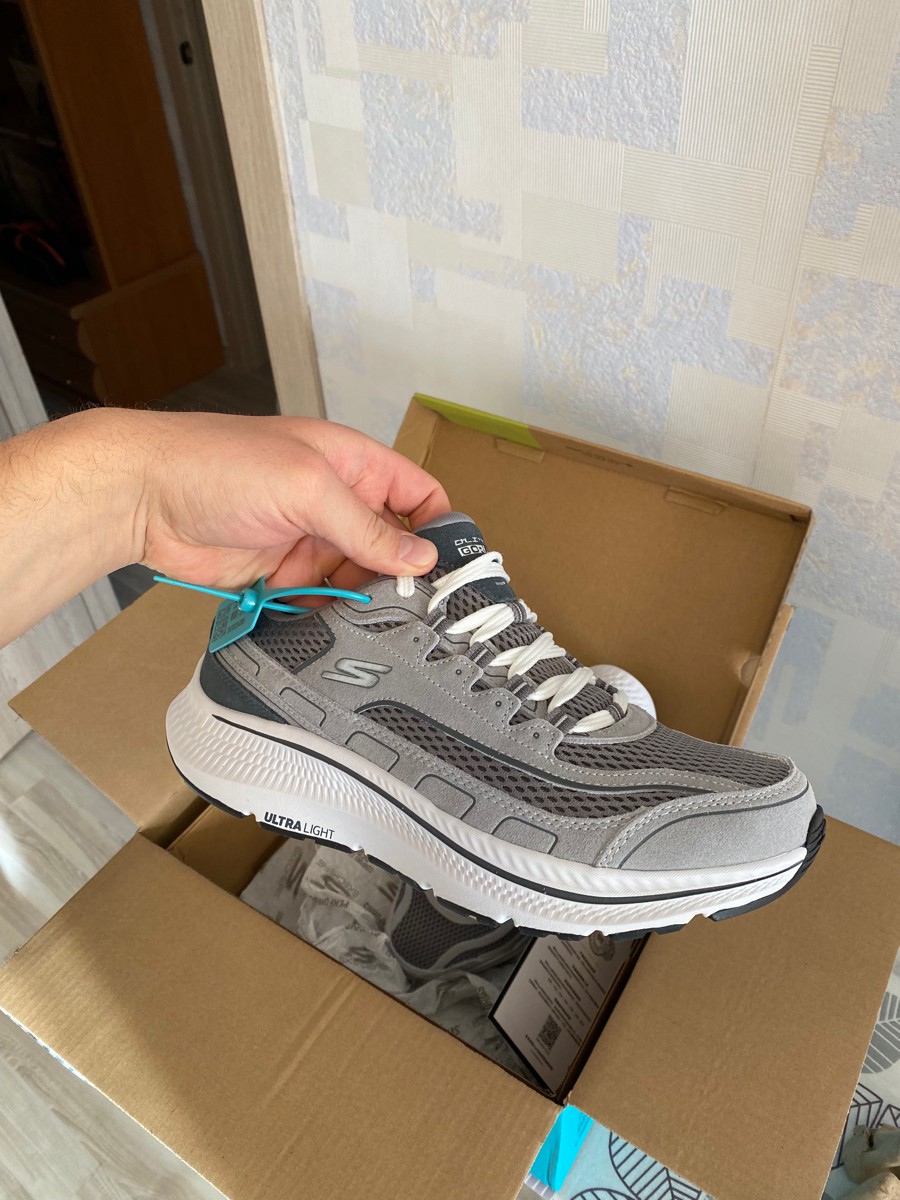 custom review-Skechers GO RUN CONSISTENT 2,0 Износостойкий и Легкий Низкий Топ Повседневная обувь Мужская Серый