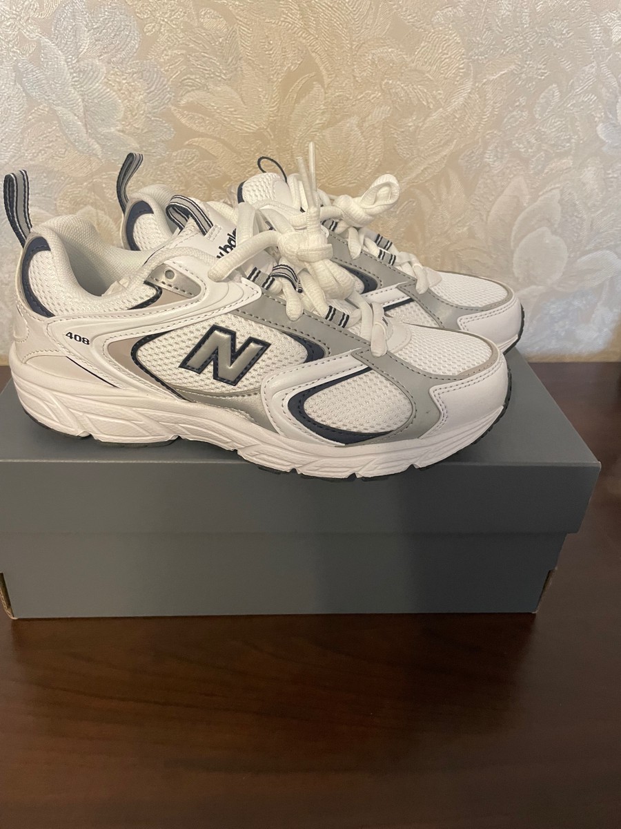 custom review-New Balance 408 Амортизация устойчивость к истиранию дышащий низкий верх повседневный унисекс белый серый