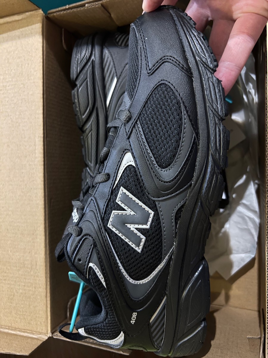 custom review-New Balance совместный бренд 408 Амортизация Износостойкий Низкий Топ Беговые кроссовки Унисекс Черный