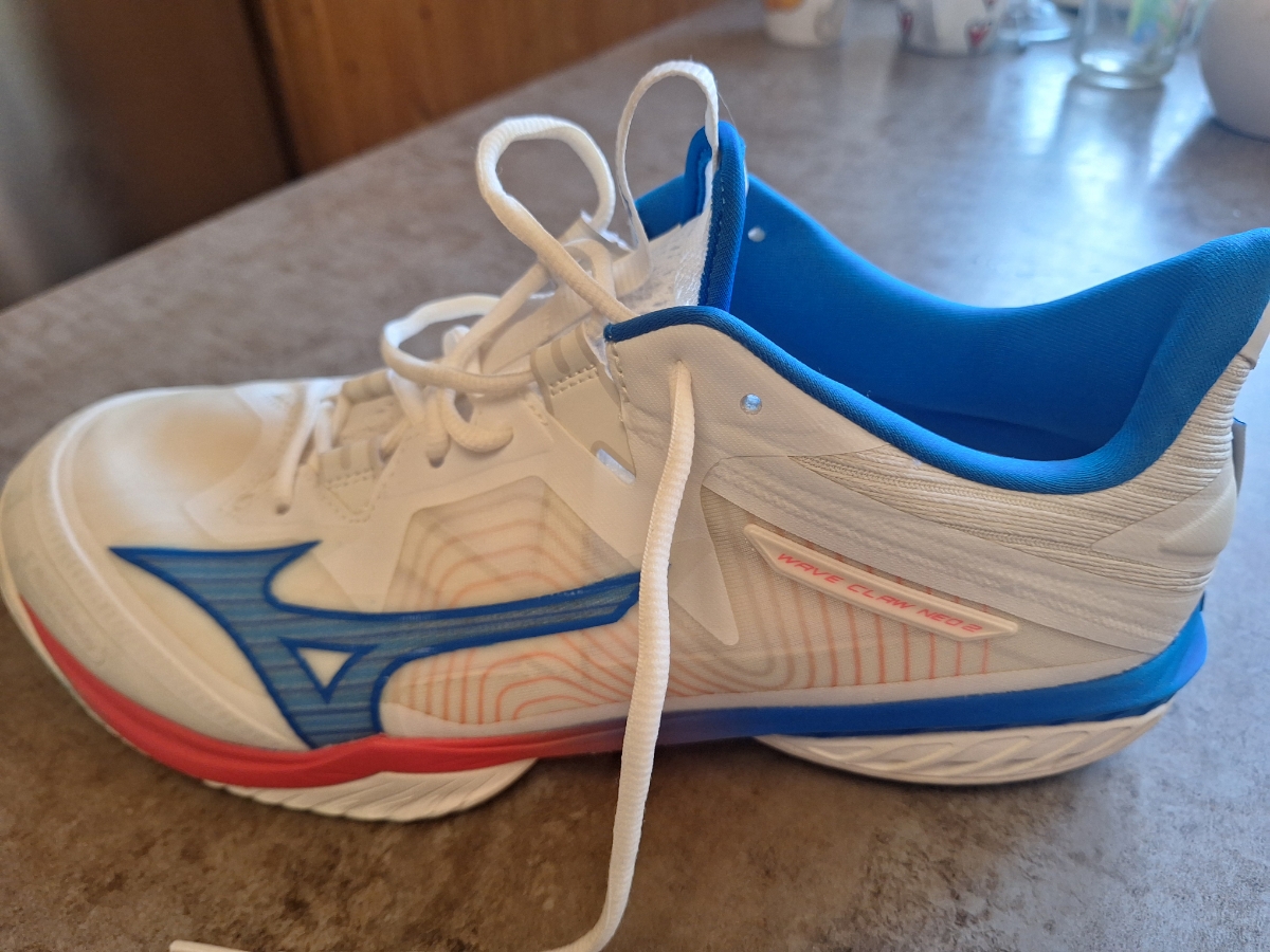 custom review-Mizuno Wave Claw Neo Амортизация и устойчивость к истиранию низкий топ обувь для бадминтона унисекс белый синий красный