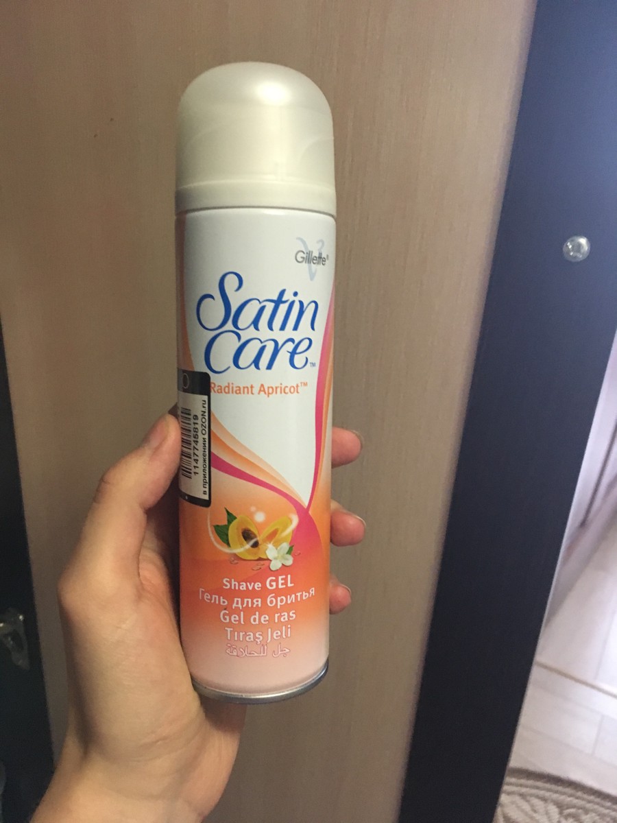 Satin care гель для бритья для женщин radiant apricot 200мл