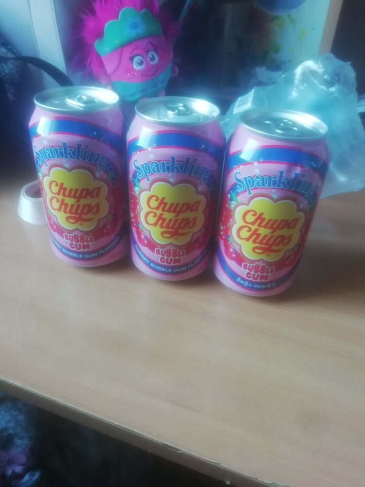 Газированный напиток Chupa Chups Sparkling Strawberry & Cream / Чупа ...