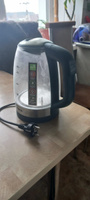 Чайник электрический MARTA MT-1087 стеклянный с подсветкой и регулировкой температурных режимов, серый мрамор #6, Геннадий К.
