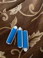 Dewal Beauty Бигуди резиновые, мягкие бигуди для завивки волос с фиксатором d 16мм x 70мм (10шт), (DBRZ16) синие #4, Кузнецова Н.