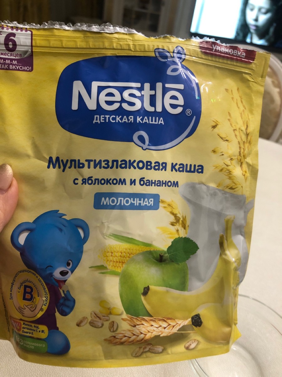 Каша молочная nestle мультизлаковая с грушей и персиком