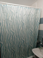 VILINA Штора для ванной тканевая, высота 180 см, ширина 180 см.  #73, Аня М.