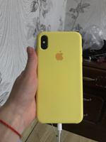 Силиконовый чехол для смартфона Silicone Case на iPhone Xs MAX / Айфон Xs MAX с логотипом, желтый #4, Алина Т.