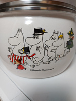 Кастрюля эмалированная Moomin 3,5 литра, с крышкой, для индукционной плиты #22, Лилия К.