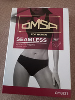 Комплект трусов слипы Omsa Seamless, 3 шт #44, Наталья Е.