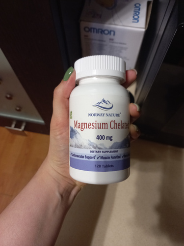 Norway Nature, Magnesium Chelated 400 mg "Магний Хелат", 120 таблеток ...