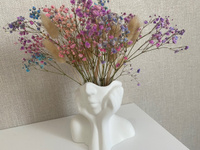 Ваза статуэтка декоративная Голова Девушки для сухоцветов из гипса #8, Голубятникова И.