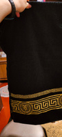 Вышневолоцкий текстиль Полотенце банное, Хлопок, 70x130 см, черный #29, Татьяна Д.