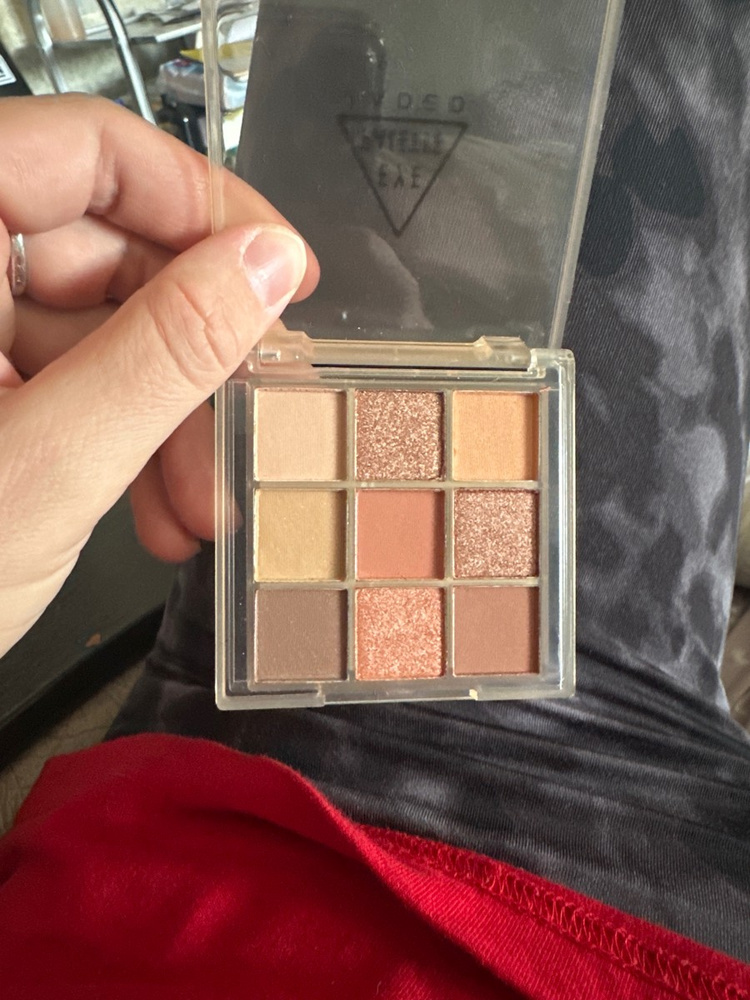 Тени для век 9 оттенков, палетка 02 / тени нюдовые, матовые и блестящие ...