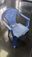 Кресло пластиковое детское Синее 37х36 h54см с широкой спинкой #2, Яна Ц.