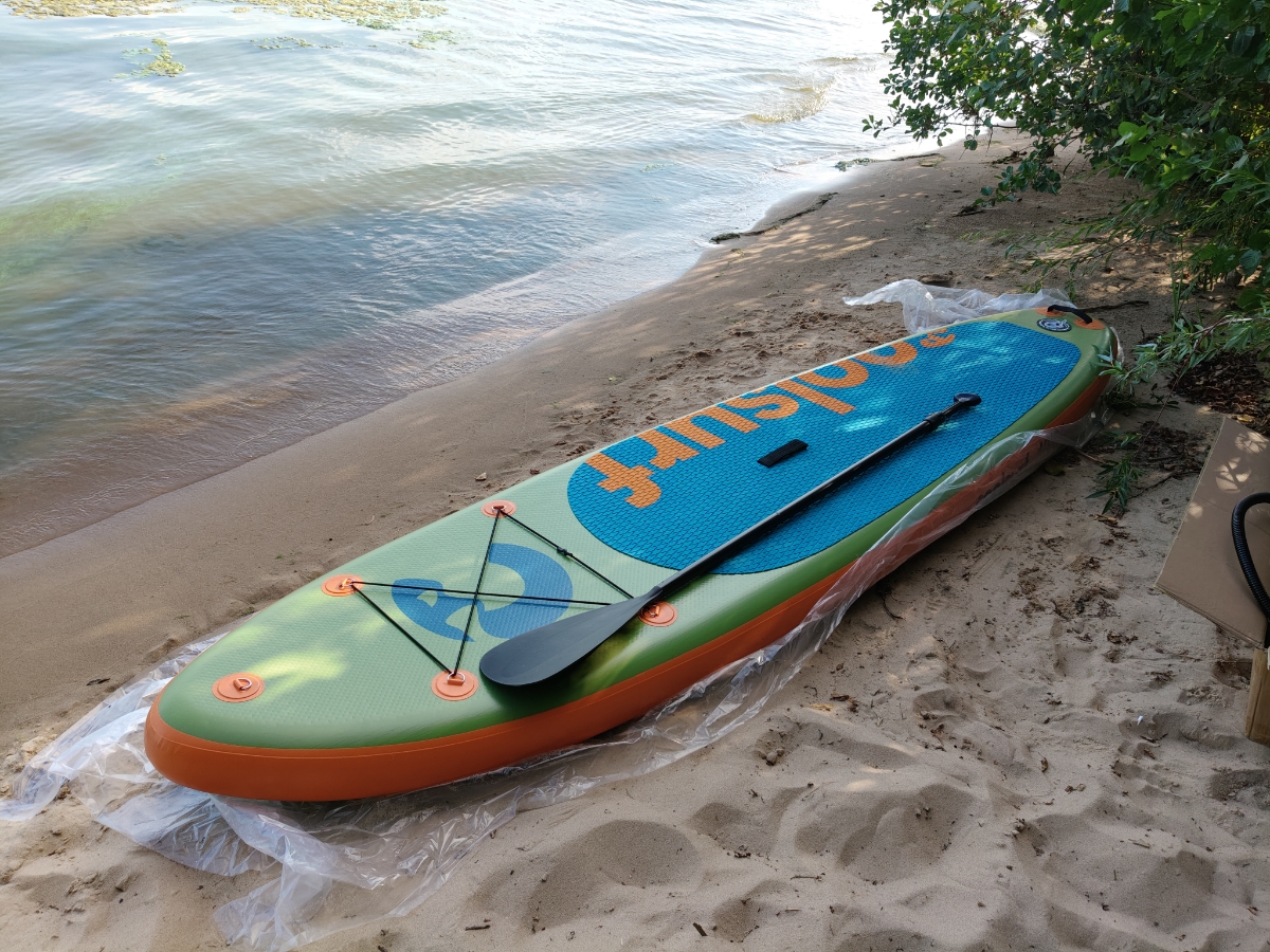 Хороший, качественный SUP Board. Недостатков не нашёл