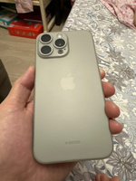 Ультратонкий чехол KzDOO (K-DOO) Air Skin для Apple iPhone 15 Pro Max/ Айфон 15 Про Макс (6.7), титан полупрозрачный матовый #4, Евгений Д.