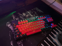 PANTEON T20 PRO BS HS D Red-Black (55) Механическая игровая клавиатура (TKL 80%, подсветка LED RGB, Outemu GTMX LOW PROFILE Black, 87+11 кл, HotSwap, 2 полных набора колпачков в комплекте, USB), цвет: красный-черный (55) #2, Сергей С.