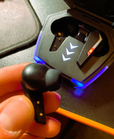 ECOM GREEN Наушники беспроводные с микрофоном, Bluetooth, USB Type-C, голубой, бронза #3, Алексей В.