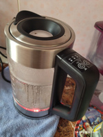 Polaris Электрический чайник PWK 1725CGLD WIFI IQ Home, черный, серебристый #7, Лариса Т.