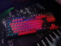 PANTEON T20 PRO BS HS D Red-Black (55) Механическая игровая клавиатура (TKL 80%, подсветка LED RGB, Outemu GTMX LOW PROFILE Black, 87+11 кл, HotSwap, 2 полных набора колпачков в комплекте, USB), цвет: красный-черный (55) #1, Сергей С.