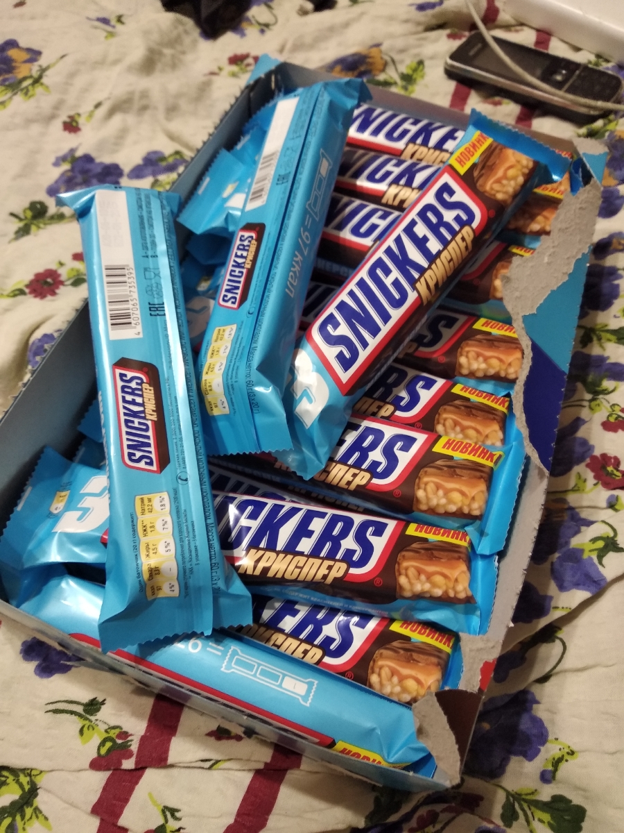 Snickers шоколадный батончик 160г