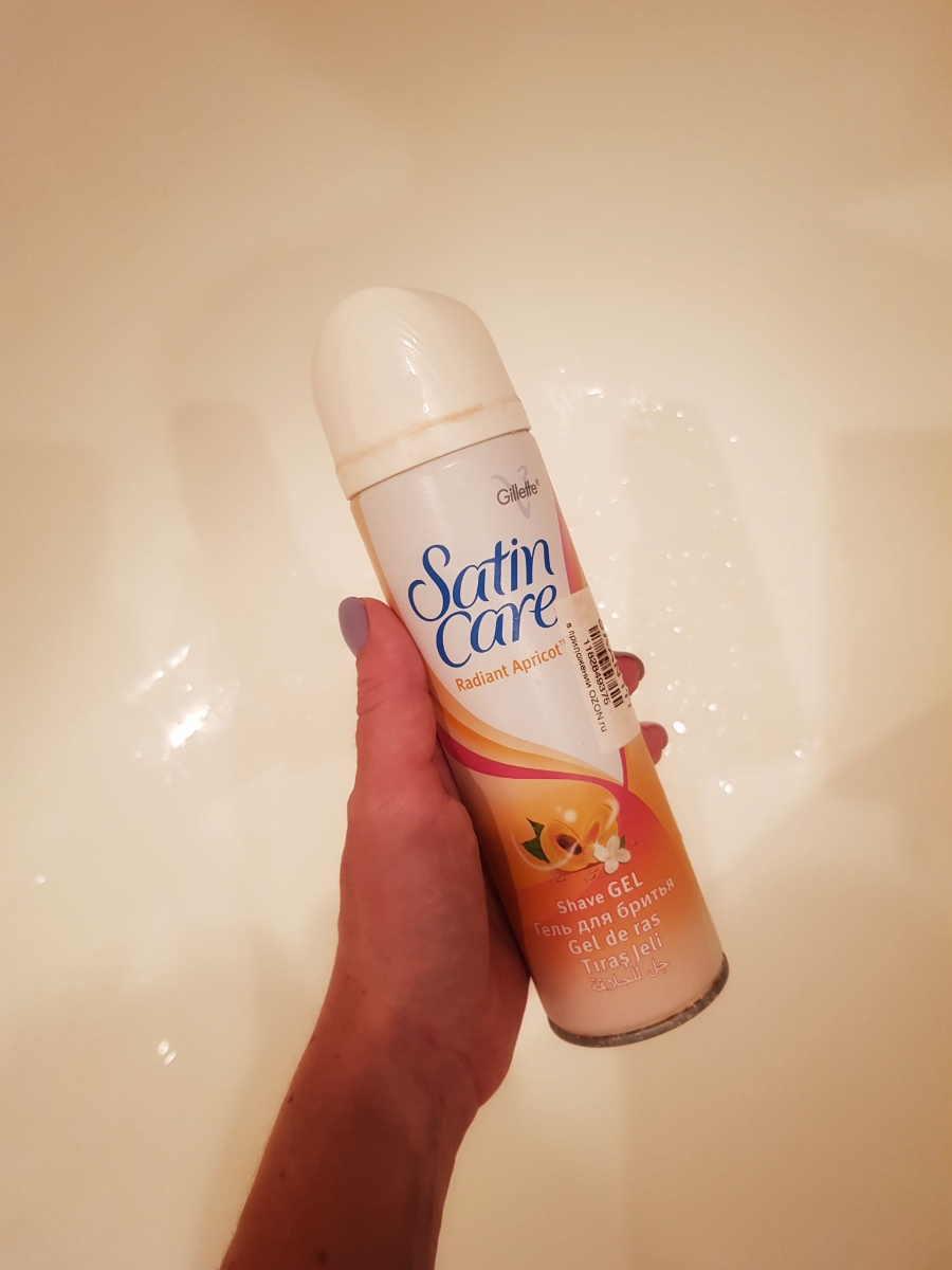 Satin care гель для бритья для женщин radiant apricot 200мл