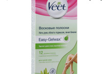 Veet Восковые полоски для сухой кожи c технологией Easy Gel-wax 12 шт #2, Людмила