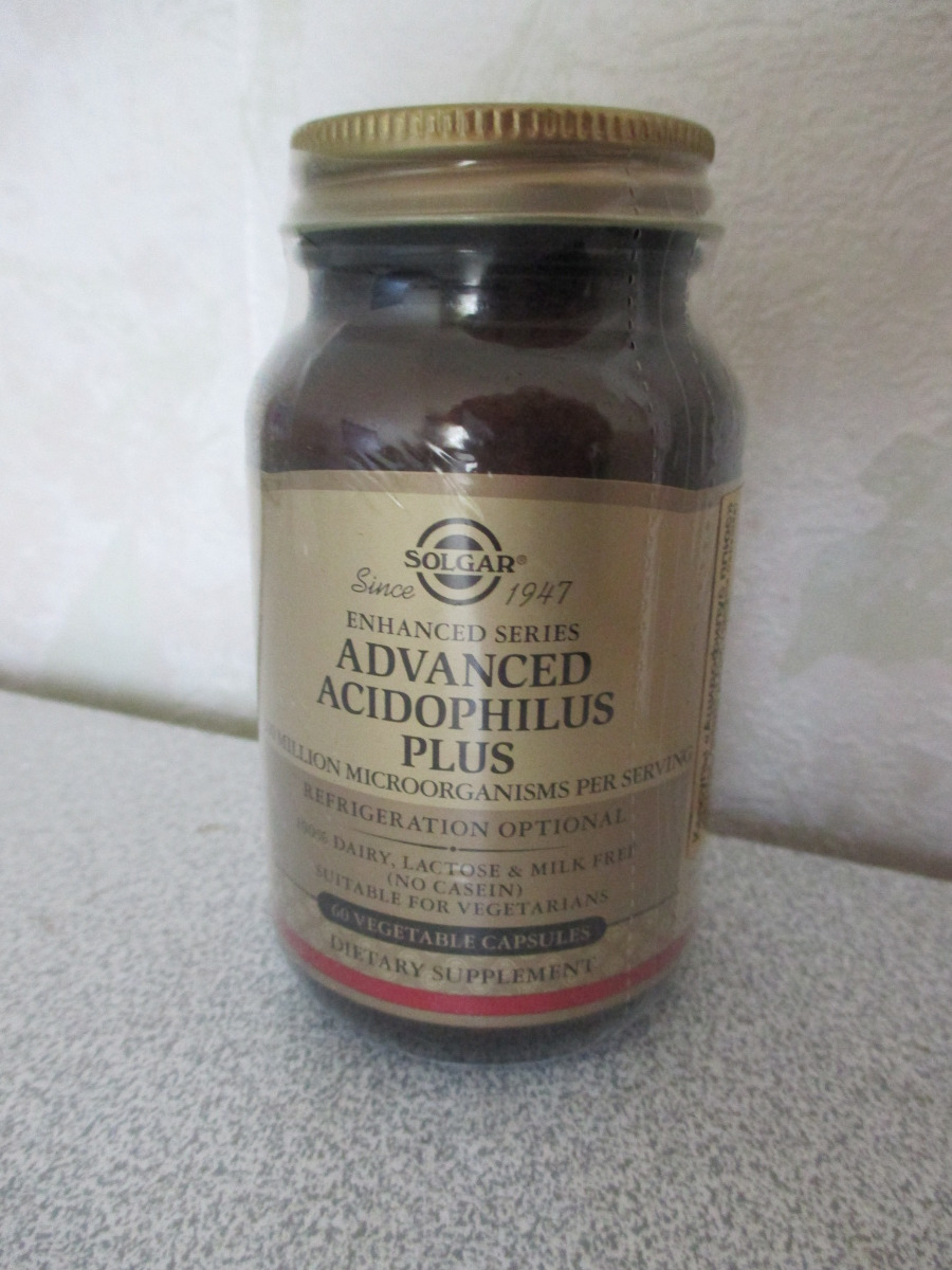 Solgar Advanced Acidophilus Plus. Солгар Ацидофилус плюс капс.№60 (БАД) купить в Новосибирске.